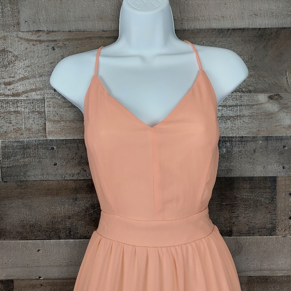 Lulu's Rooftop Garden Chiffon Maxi Backless Dress - Picture 7 of 14